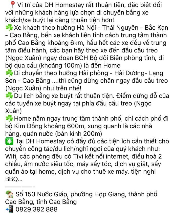 Dh Homestay Cao Bang Luaran gambar